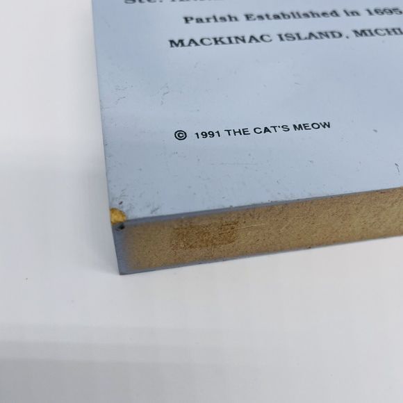 Rare Vintage The Cats Meow Church of Ste. Anne de Michilimackinac 1993 Signed - Picture 8 of 10